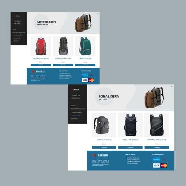 Plantilla Tienda de comercio electrónico productos
