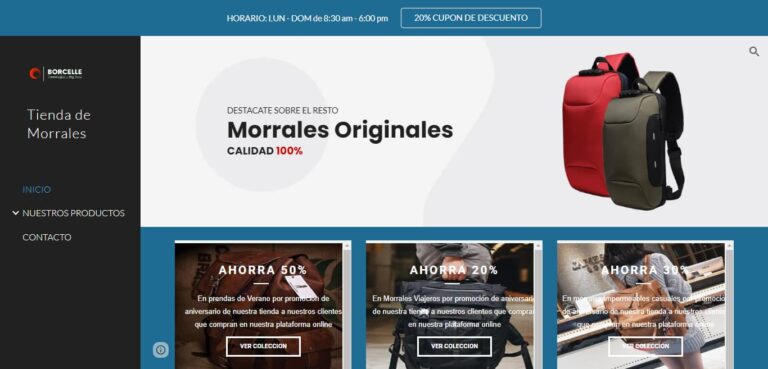 Plantilla tienda de morrales