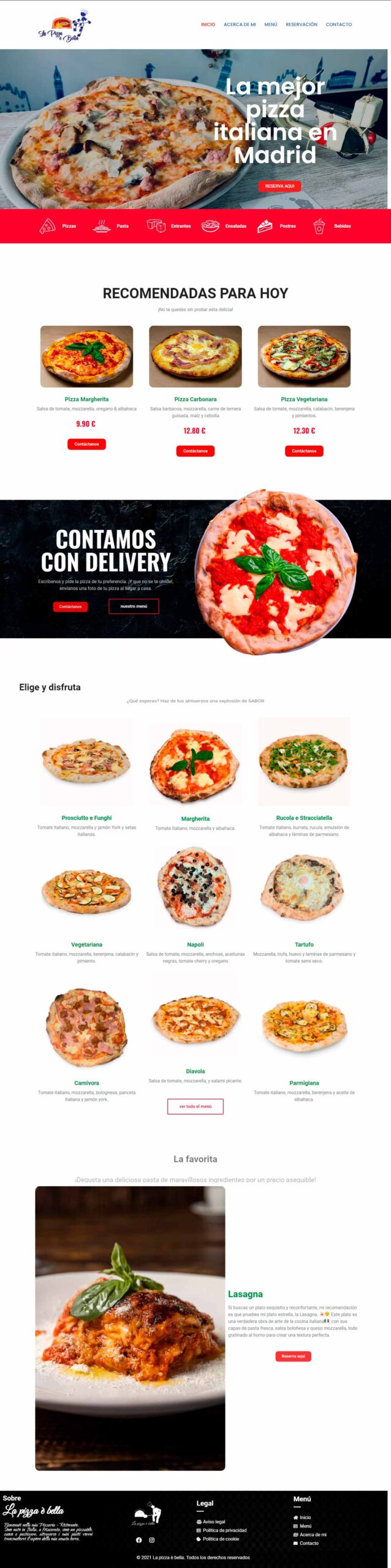 Diseño y desarrollo web_ TDL Conexion_ lapizzaebella.es